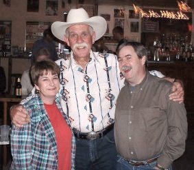 Pattie and Raymond, with Steven Fromholz (center)