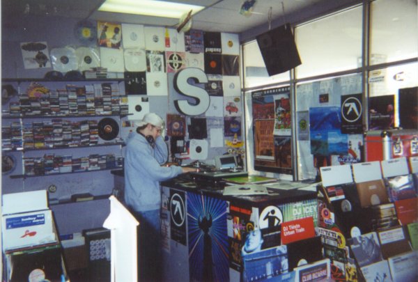 Corner of the store devoted to aspiring deejays