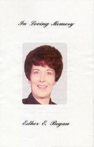 In Loving Memory - Esther E. Bogan